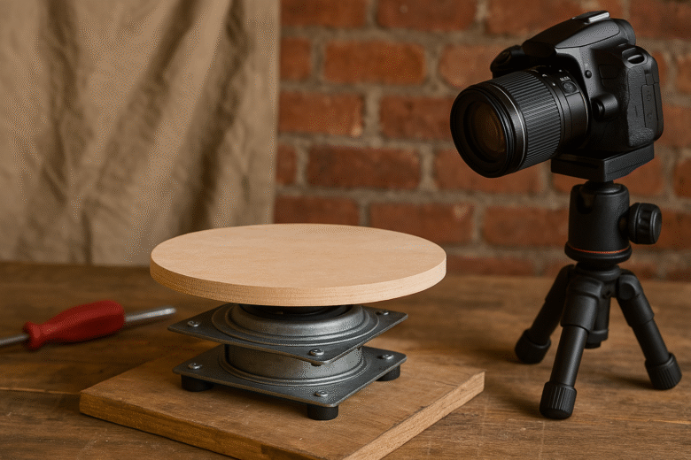 Como construir um suporte giratório para fotos de produtos