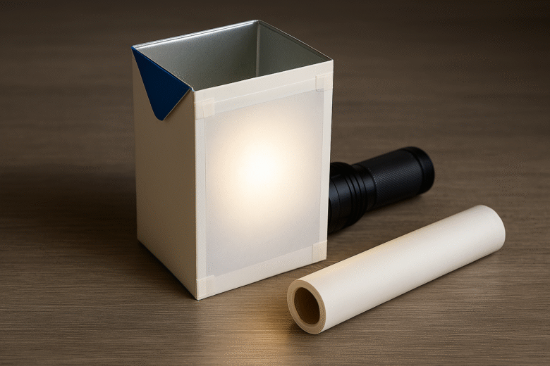 Como fazer um difusor de luz com caixa de leite e papel vegetal